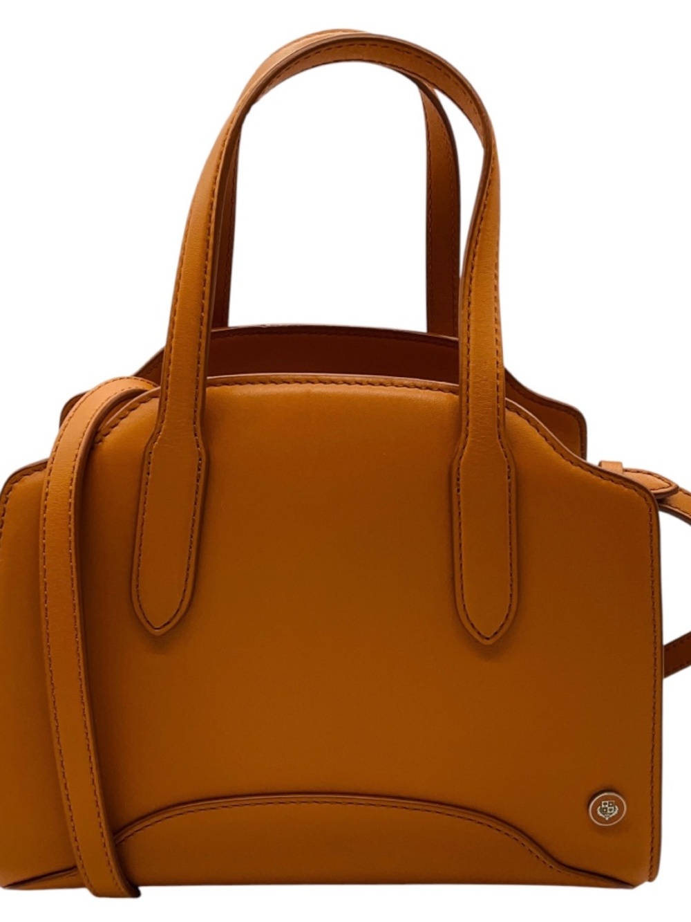LORO PIANA TAN SESIA MICRO SMOOTH SATIN CALF LEATHER HANDBAG